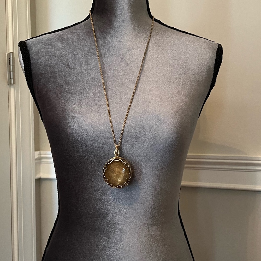 NWOT Long Citrine colored Necklace by Initial Outfitters